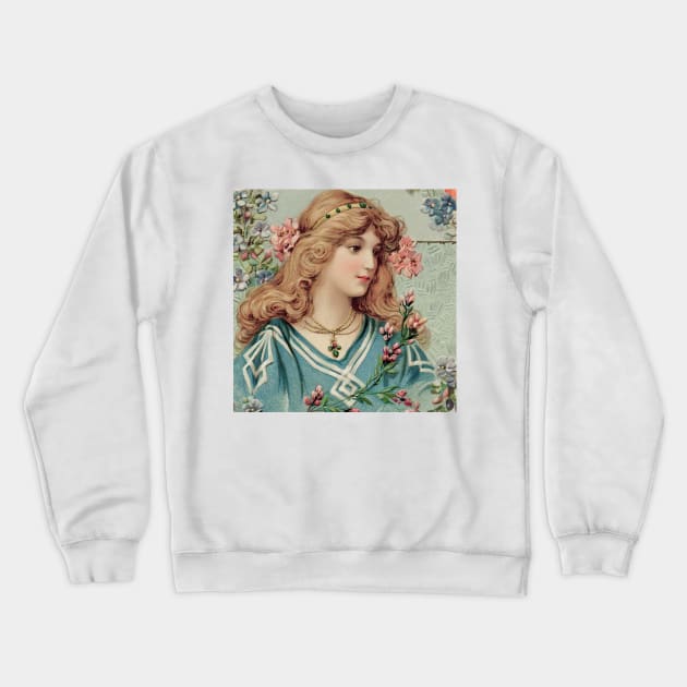 Victorian woman classic painting vintage Crewneck Sweatshirt by SpaceWiz95